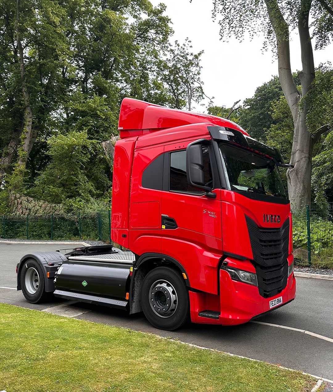 Bio/CNG powered truck, capable of running at 44 tonnes & a minimum range of 300miles between fills